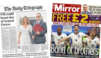 The Papers: England bid for Euro glory and Starmer's defence plan