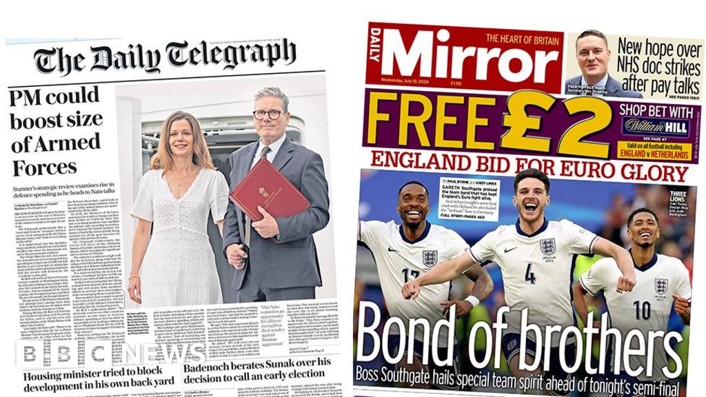 The Papers: England bid for Euro glory and Starmer's defence plan