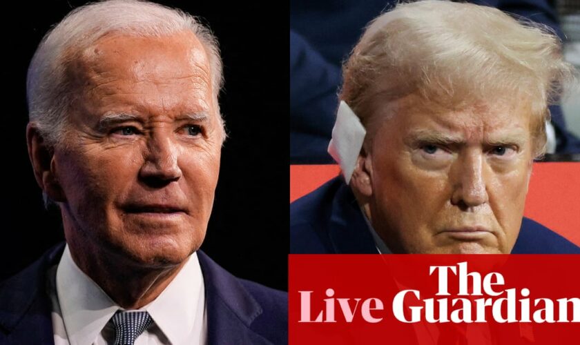Trump campaign chief accuses Democrats of ‘attempted coup’ against Biden – live
