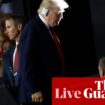 Trump joins crowd at Republican convention hall with bandaged ear, in first public appearance assassination attempt – live