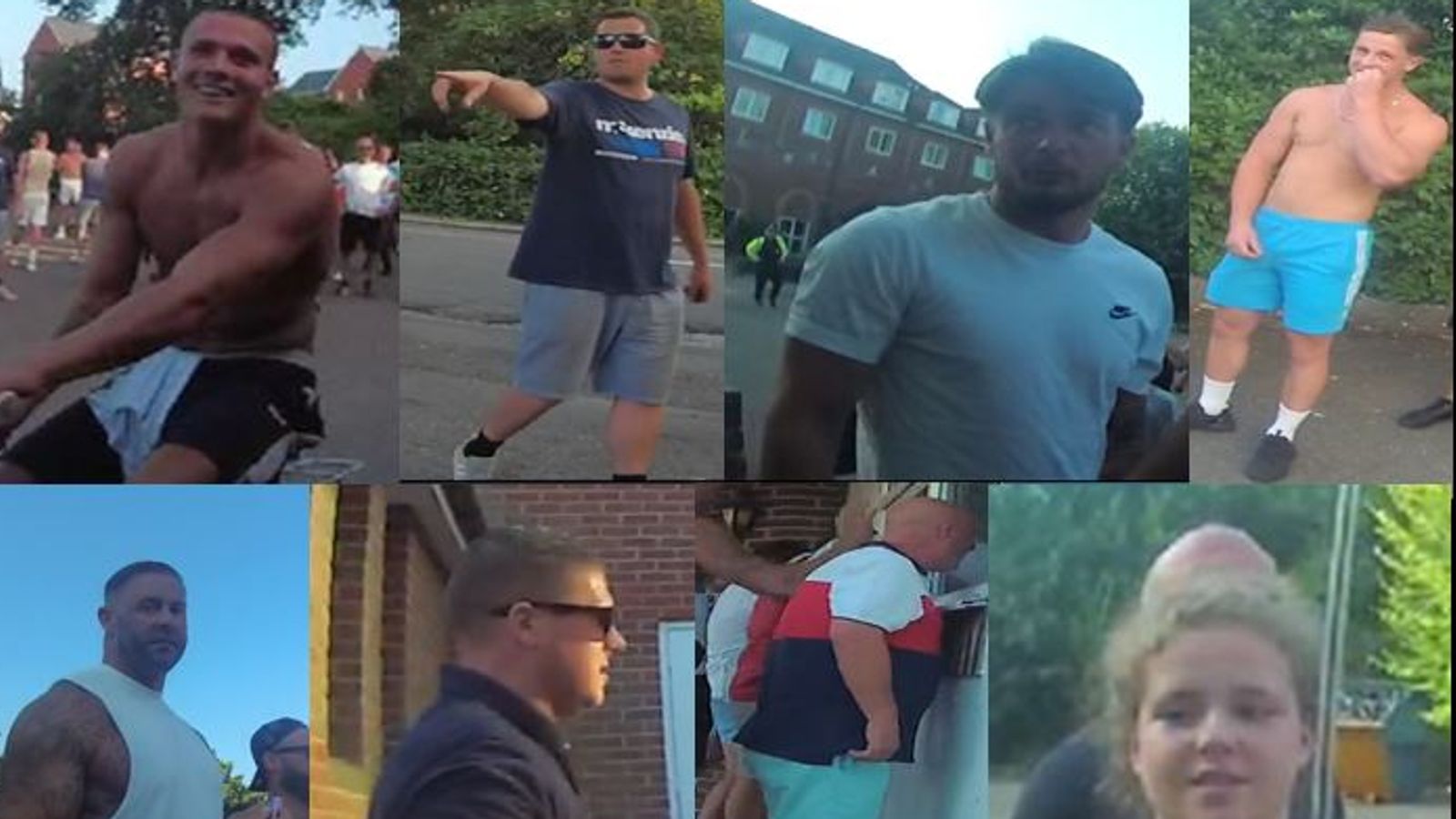 Police want to identify eight people after protests outside a hotel housing migrants violent