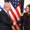 La vice-présidente américaine Kamala Harris et le Premier ministre israélien Benyamin Netanyahou à Washington, le 25 juillet 2024.