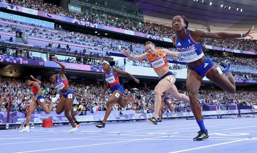 American Masai Russell wins gold in women's 100-meter hurdles