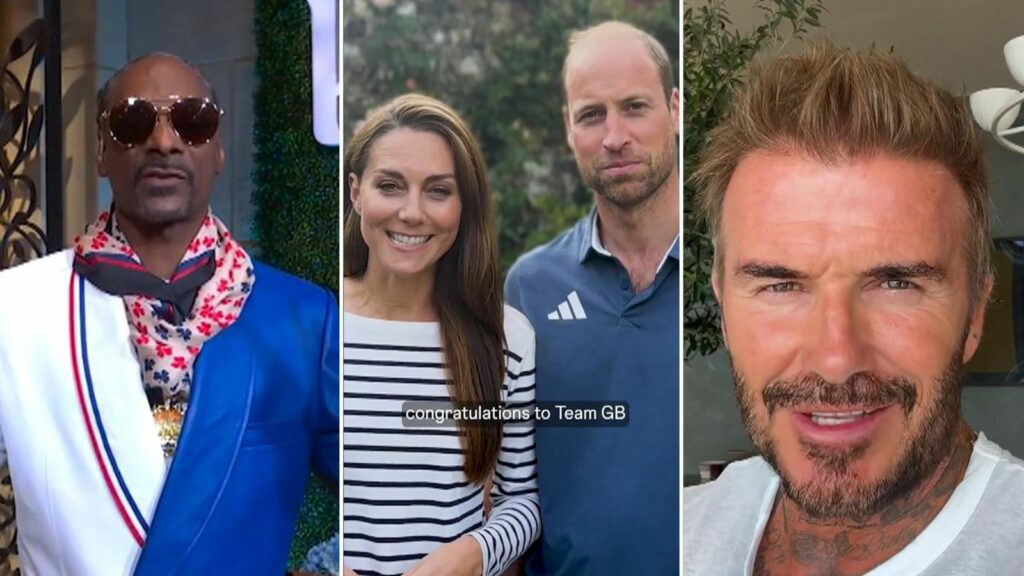 Prince and Princess of Wales send message to Team GB, along with Snoop Dogg and David Beckham