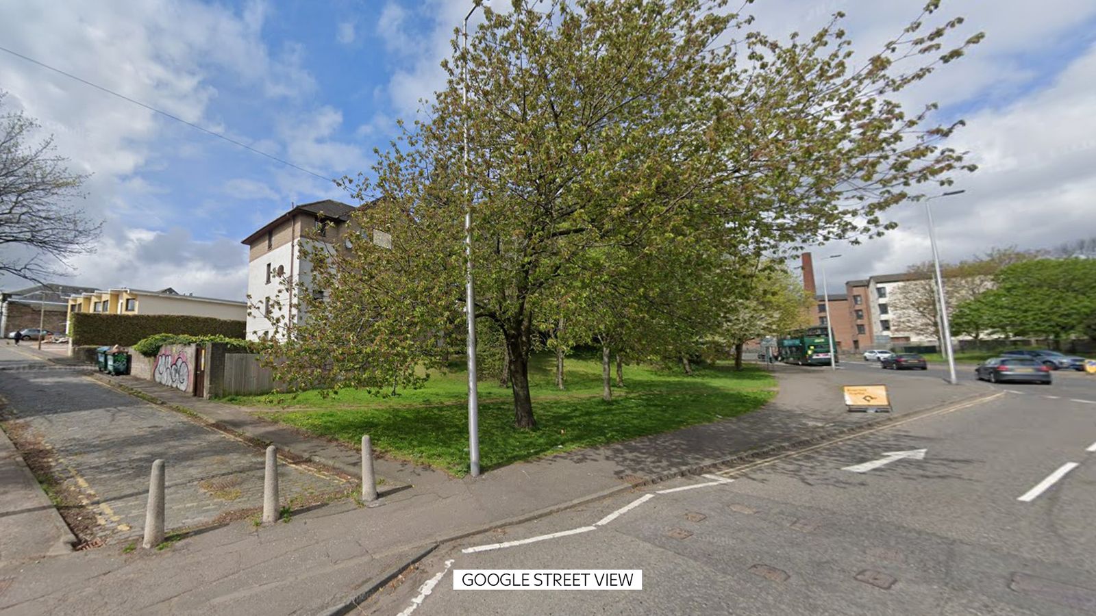 Dens Road in Dundee, near to its junction with Laing Street