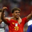 Soccer Football - Euro 2024 - Semi Final - Spain v France - Munich Football Arena, Munich, Germany - July 9, 2024 Spain's Lamine Yamal celebrates after the match REUTERS/Leonhard Simon