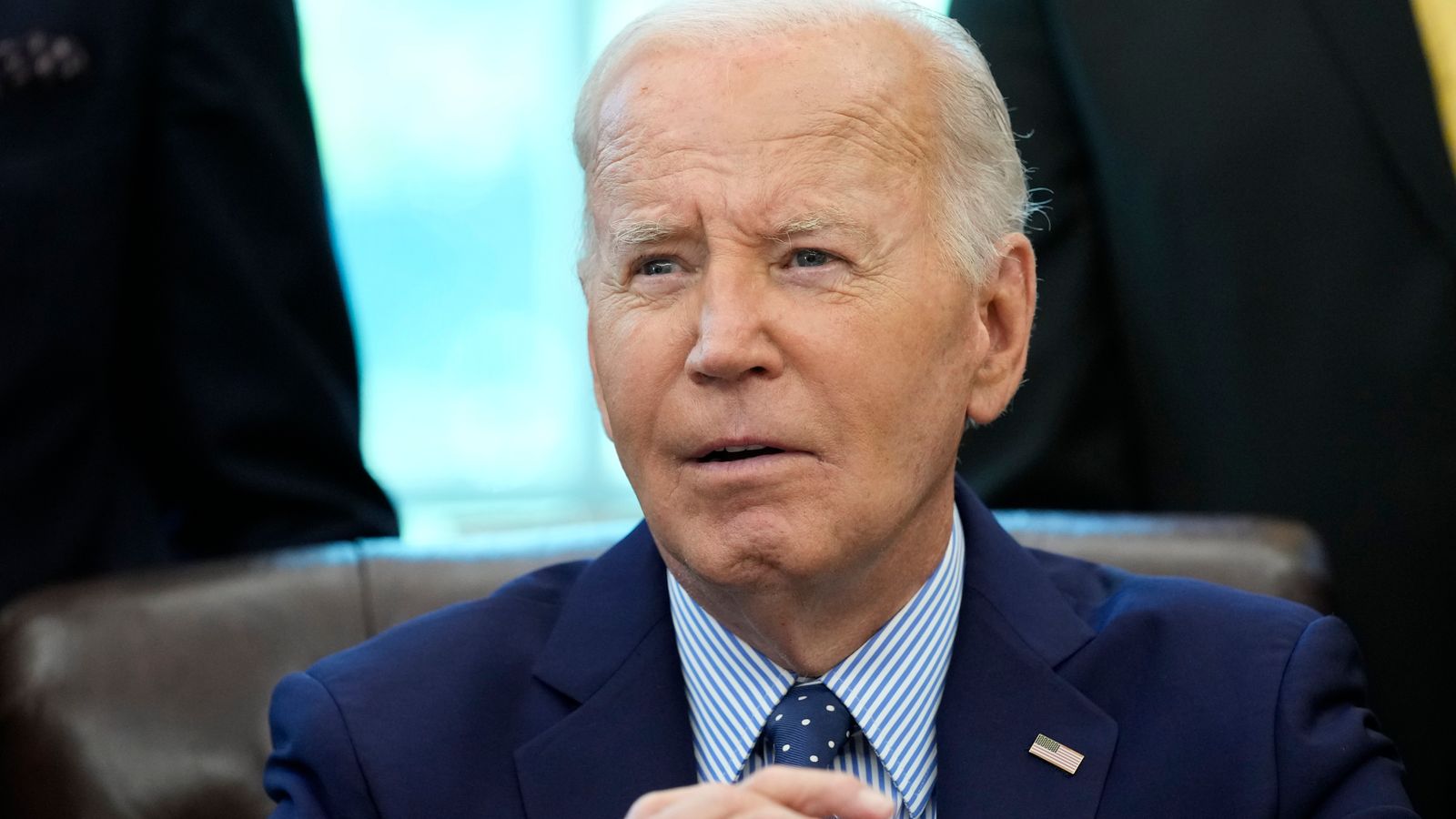 President Joe Biden in the Oval Office on 16 August. Pic: AP