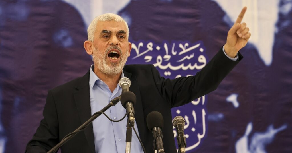 Le nouveau chef du Hamas Yahya Sinouar, le 30 avril 2022 à Gaza