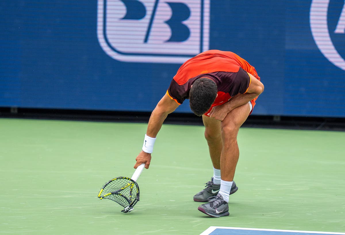 Carlos Alcaraz apologises for smashing the racket during surprise defeat in Cincinnati