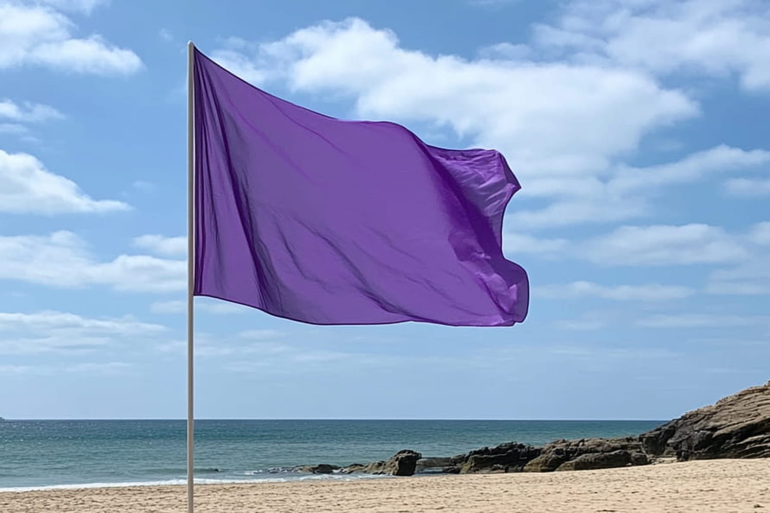 Se baigner est vivement déconseillé si ce drapeau flotte à la plage, mais très peu de gens savent ce qu'il signifie