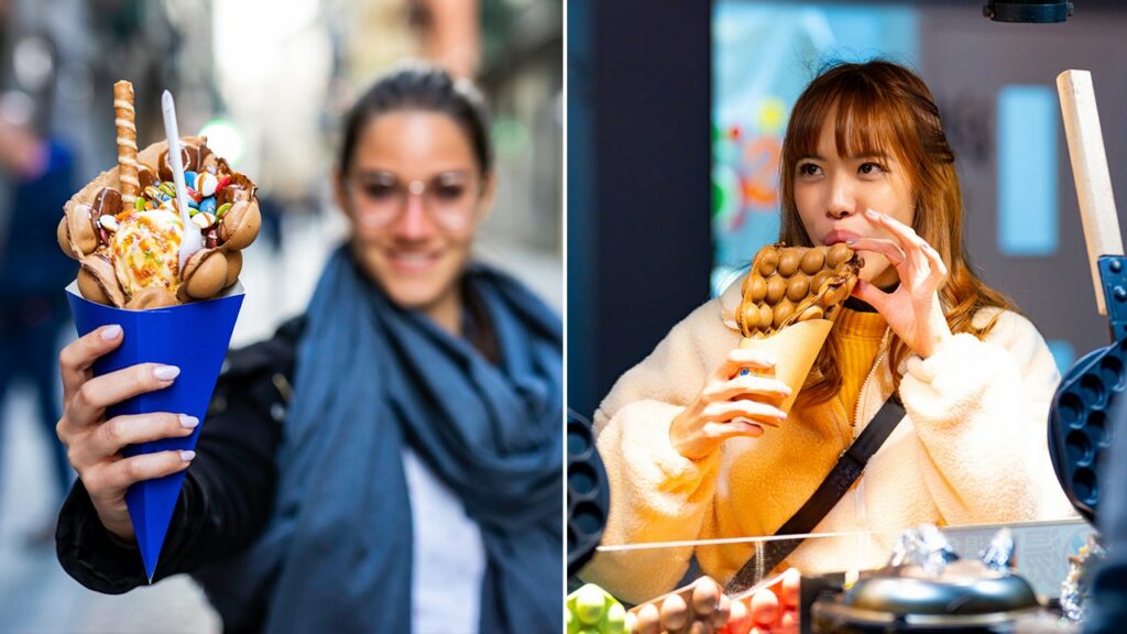 Trendy bubble waffle, a 'unique' and 'flavorful' treat, began in Hong Kong as 'beloved' street food