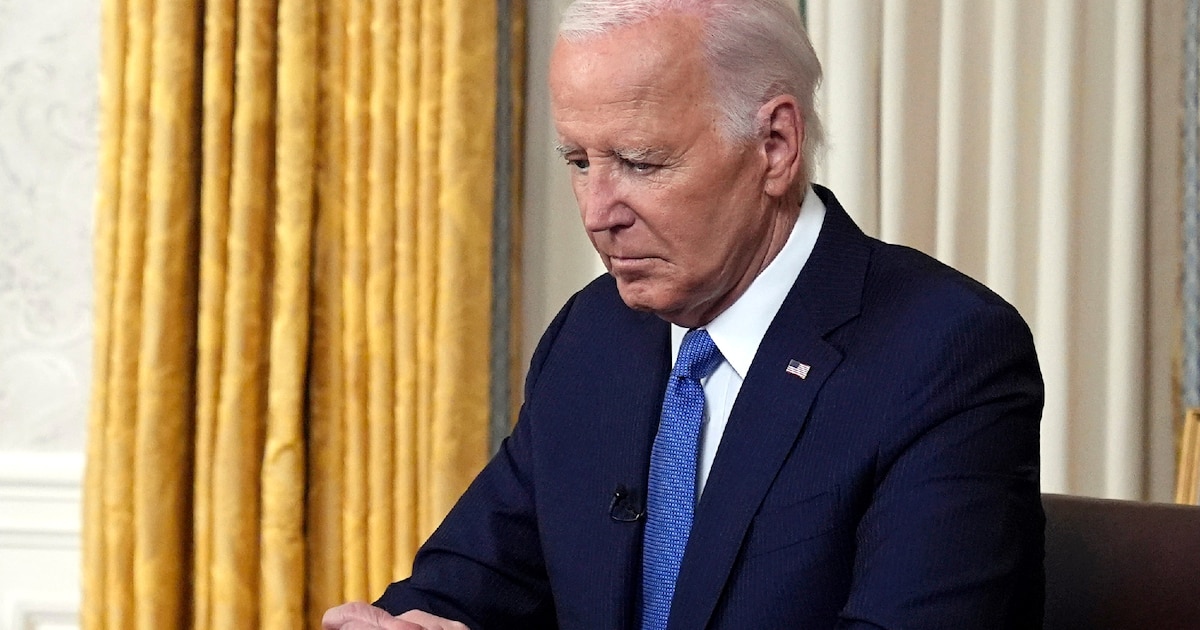 Le président Joe Biden lors de son discours à la nation le 24 juillet depuis la Maison Blanche à Washington