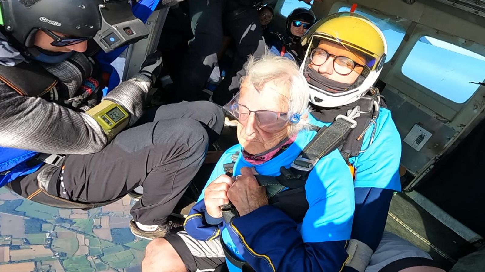 Britain's oldest skydiver, 102, says its 'mission accomplished' after birthday jump