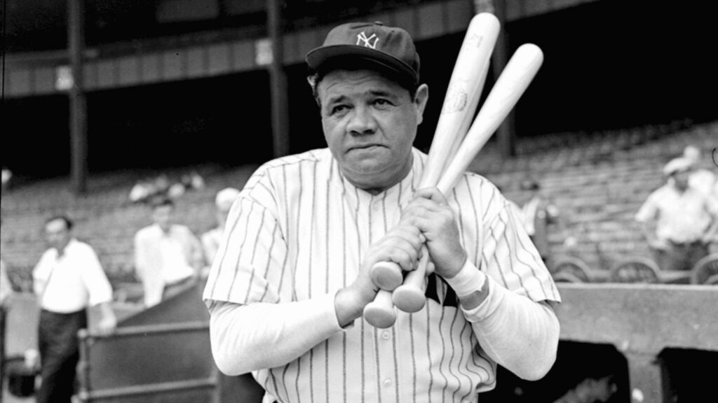 Babe Ruth pictured after his retirement in 1942. Pic: AP