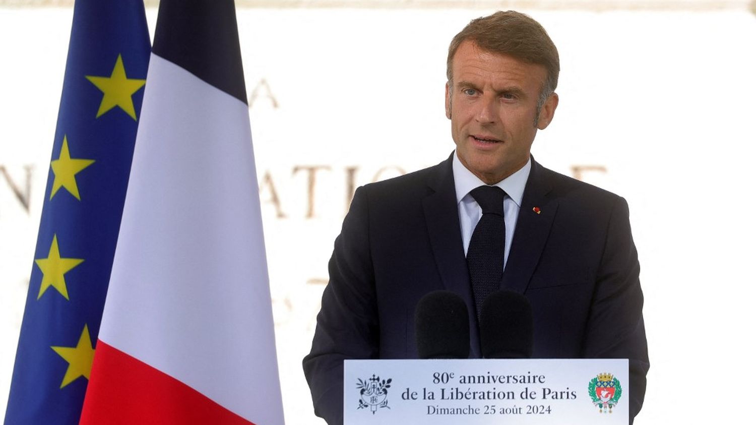 Libération de Paris : Emmanuel Macron évoque un "combat sans fin contre la haine que nous devons aujourd'hui poursuivre"