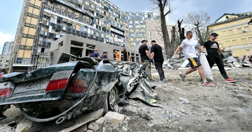 L'hôpital pédiatrique Okhmatdyt de Kiev après une frappe de missile russe, le 12 juillet 2024