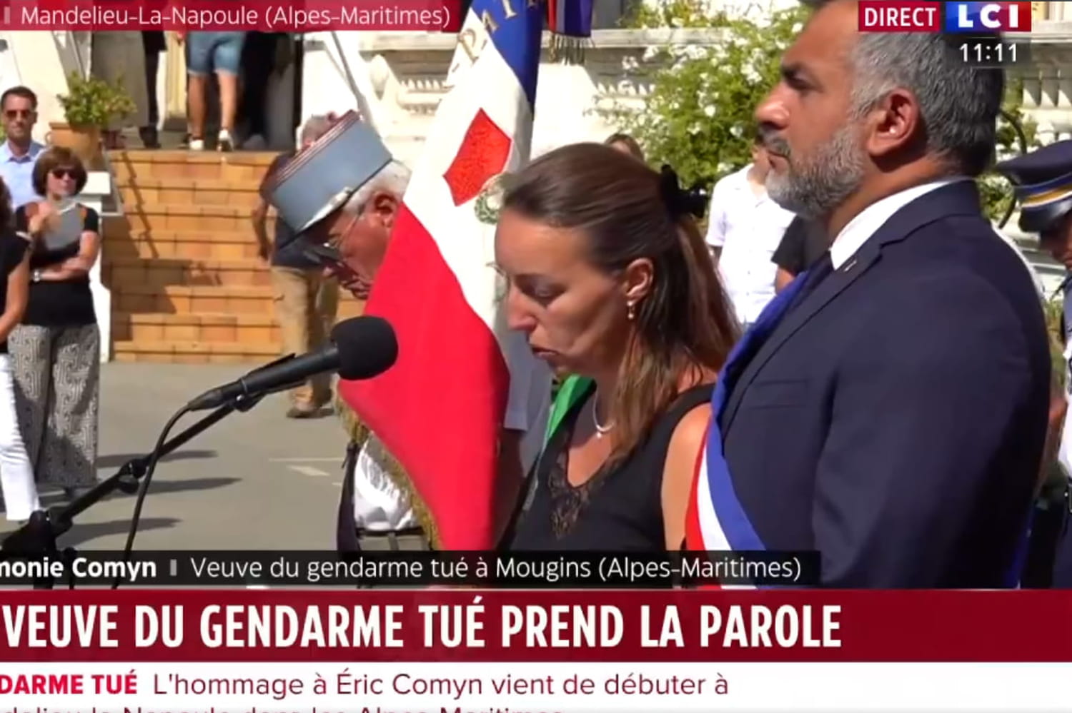 "La France a tué mon mari" : le discours choc de la veuve du gendarme tué à Mougins