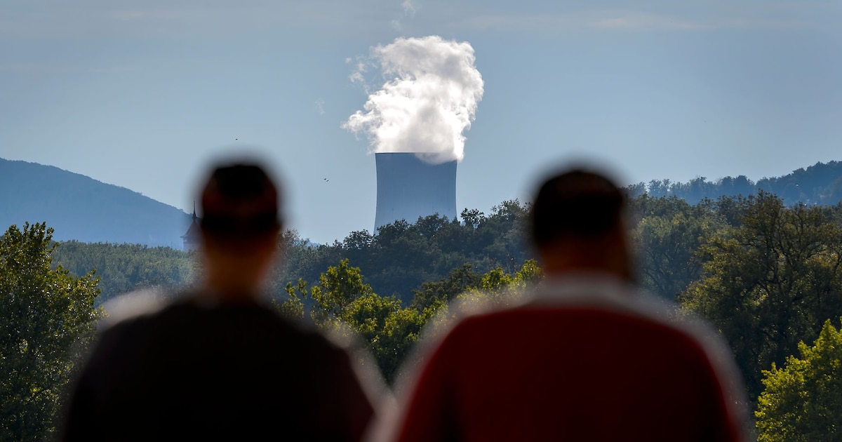 Vue de la centrale nucléaire de Gösgen, près de Aaarau en Suisse