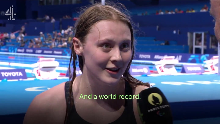 Teenager Poppy Maskill wins first Paralympic gold medal for Team GB with adorable reaction