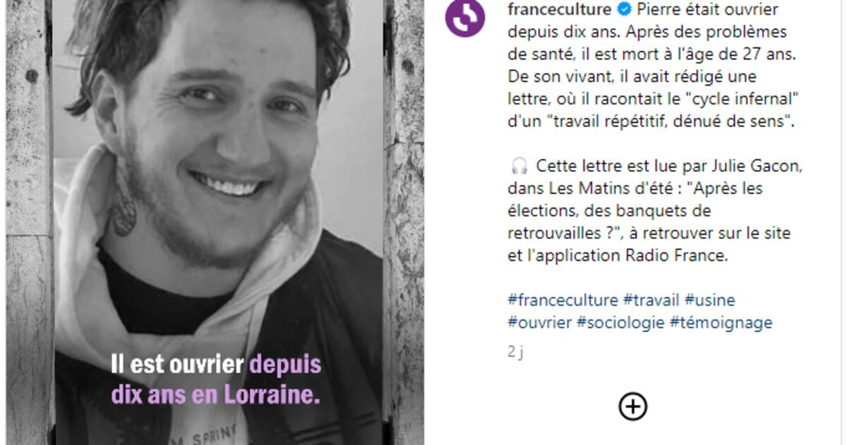 France Culture a-t-elle retiré les références marxistes de la lettre d’un jeune ouvrier décédé ?