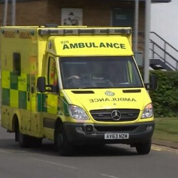 Ambulance windscreen smashed by object thrown off bridge in ‘reckless and dangerous’ act