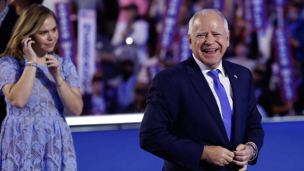 Convention démocrate, jour 3 : l'hymne à la joie et l'entrée en scène du colistier Tim Walz