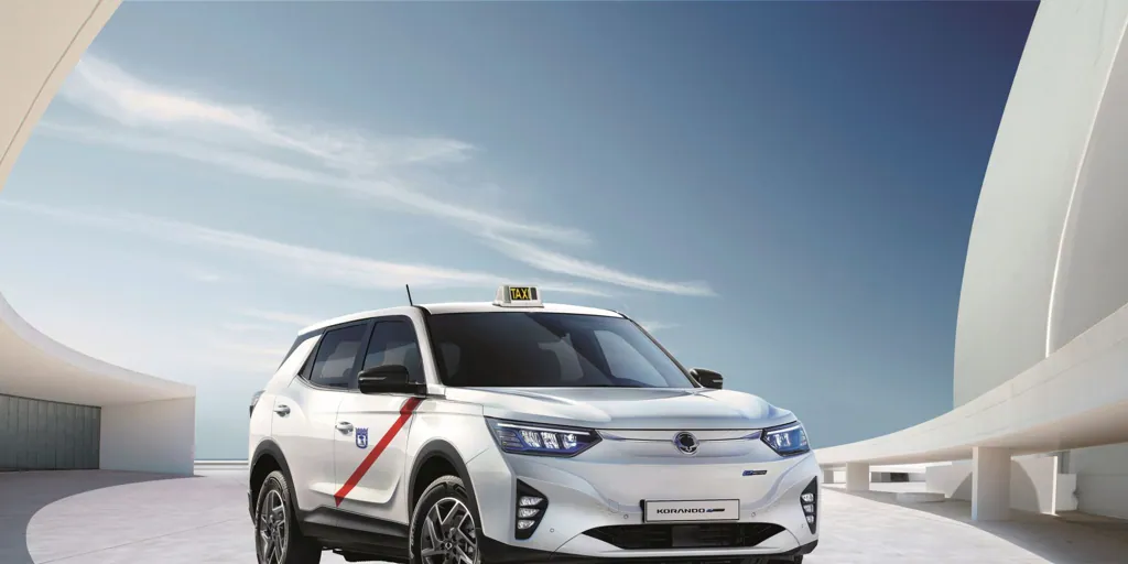 El Korando eléctrico se suma a la flota de taxis en España