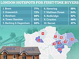 Escape TO the city: Most desirable London suburbs revealed as first-time buyers flock back to the capital after being pushed out by soaring home prices and mortgage rates