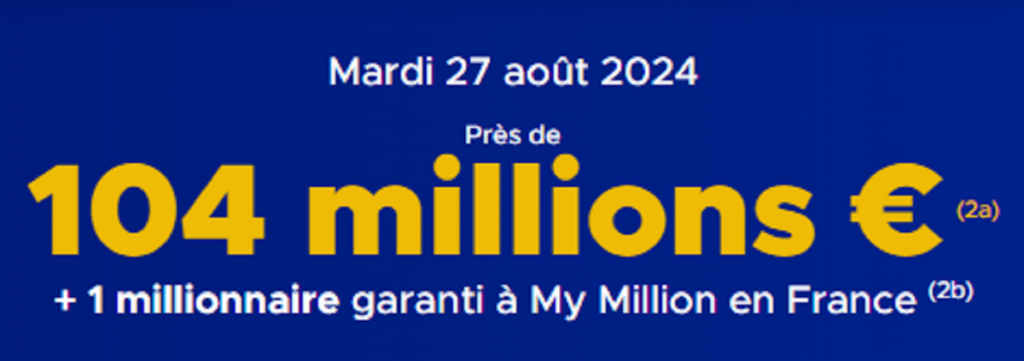 EuroMillions du mardi 27 août 2024 : comment remporter le jackpot de 104 millions d'euros ?