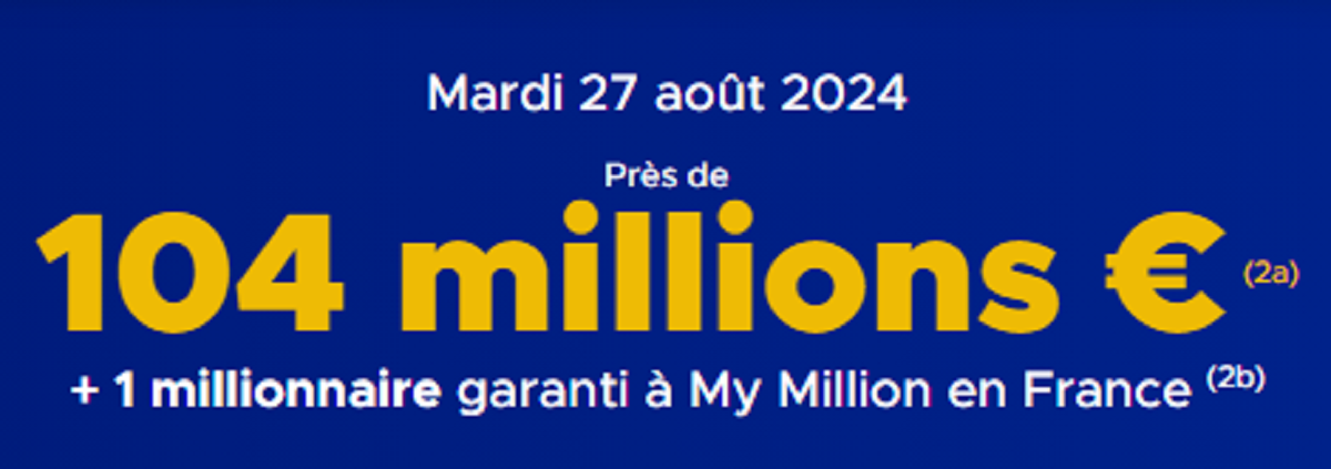 EuroMillions du mardi 27 août 2024 : comment remporter le jackpot de 104 millions d'euros ?