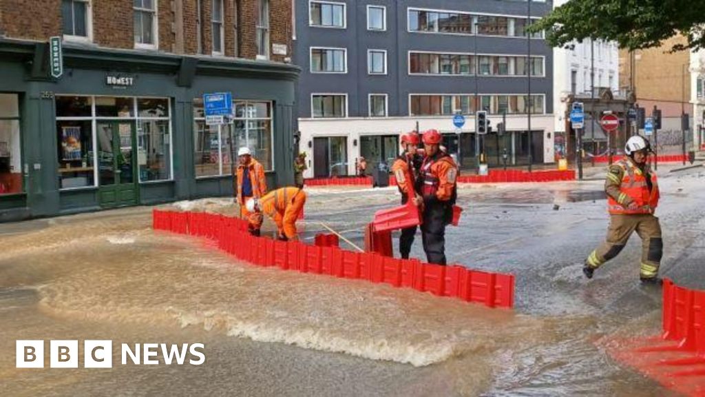 Hotel evacuated after flooding near London's King's Cross