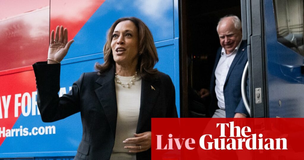 Kamala Harris says she won’t ban fracking and vows to cut costs of everyday goods – live