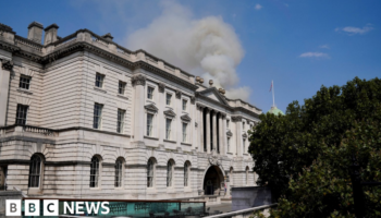 Large fire at Somerset House but 'artwork safe'