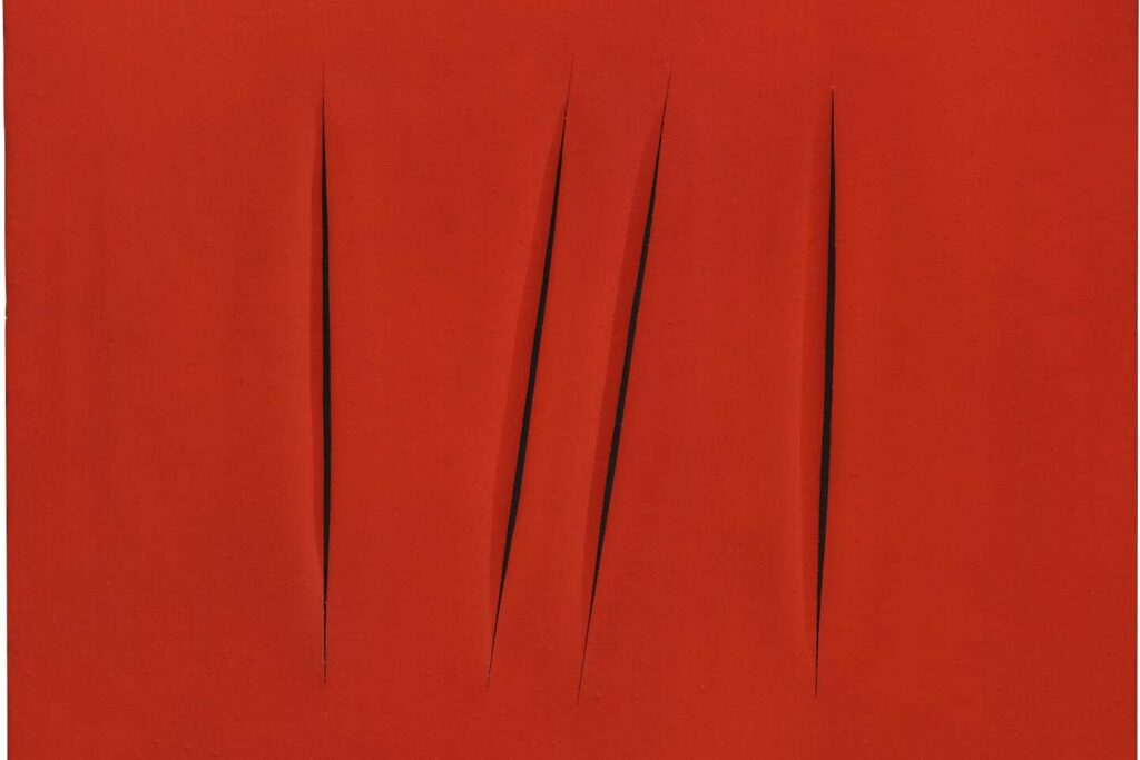 Le peintre et sculpteur Lucio Fontana brille dans toute son intensité au Musée Soulages de Rodez