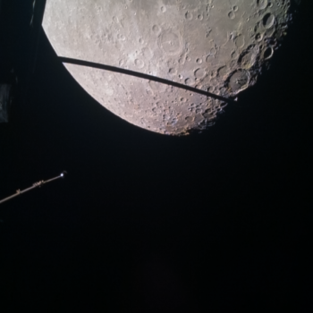 Le « selfie » de la sonde Juice au passage de la Lune