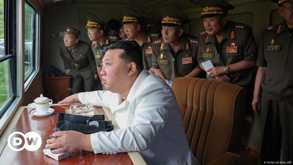 North Korea's Kim attends test-firing of new rocket launcher