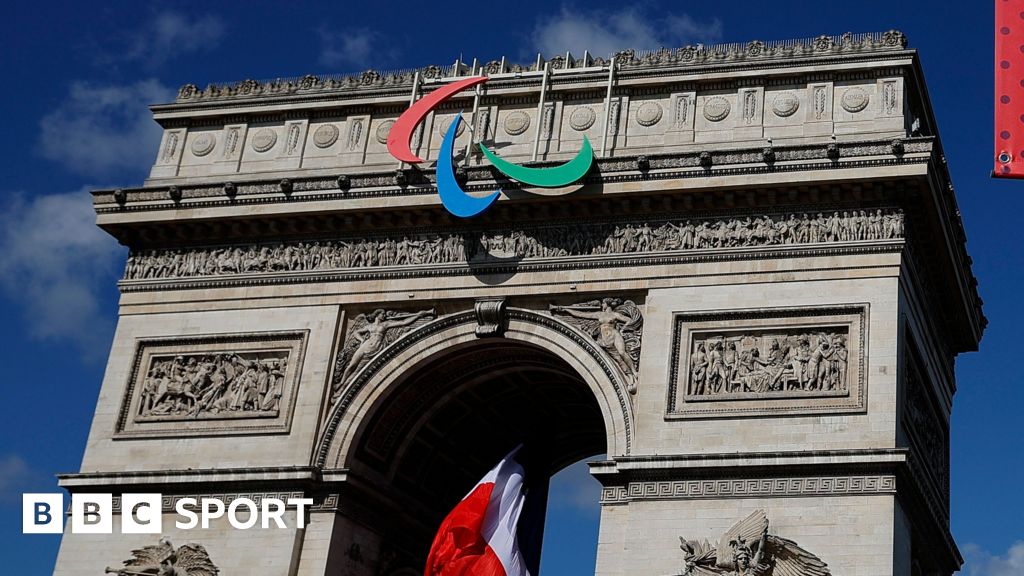 The Paralympic torch is carried through the Channel Tunnel