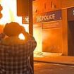 Police station firebombed as rioting explodes in Sunderland: Mobs of masked thugs ransack cop HQ, flip and torch car and surround a mosque - in fresh night of violence after Southport stabbings