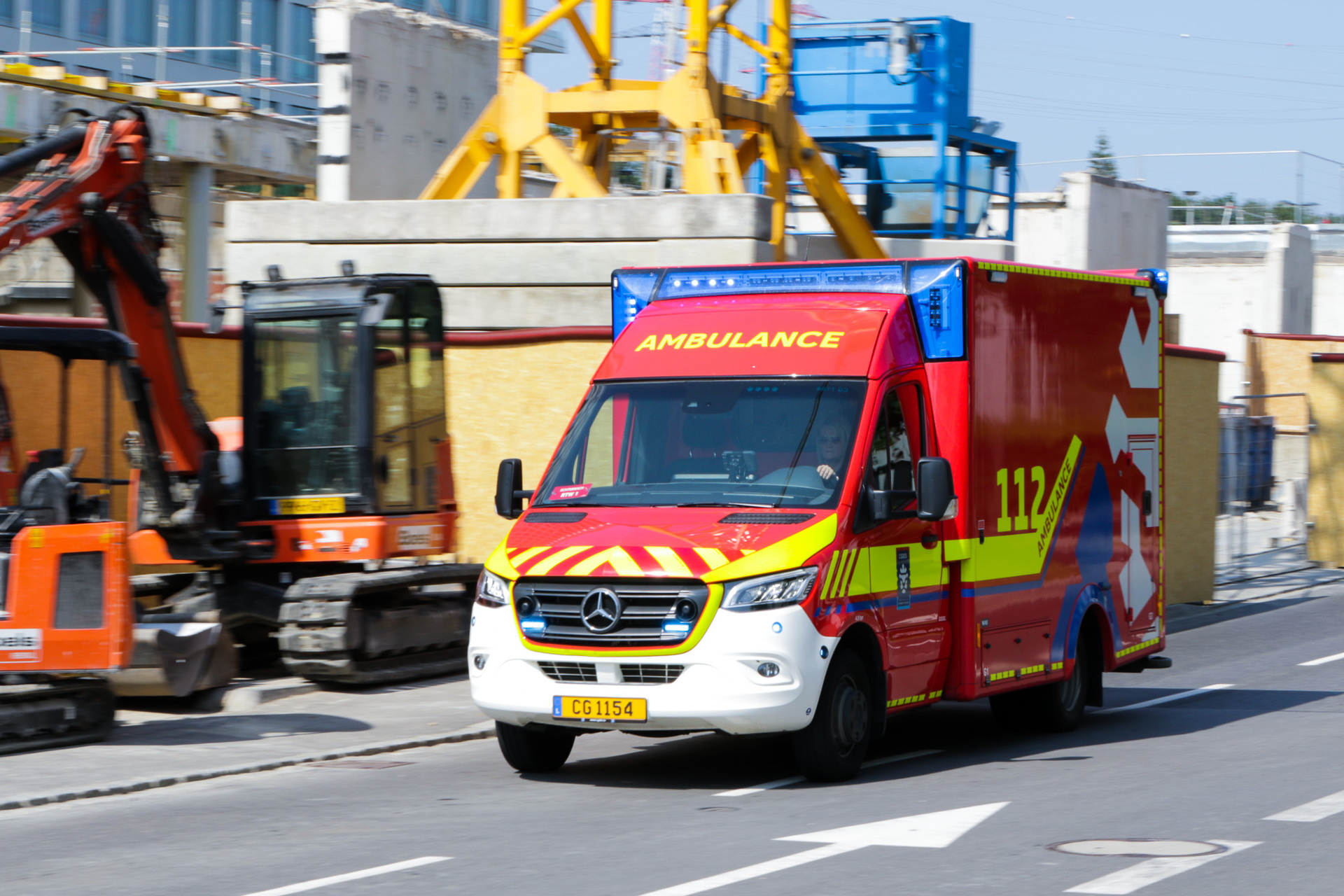 Schengen: Une voiture fonce dans un mur, deux blessés