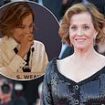 Sigourney Weaver looks glamorous in a black sequinned outfit as she attends the Venice Film Festival premiere of Beetlejuice 2 - after breaking down in tears during press conference