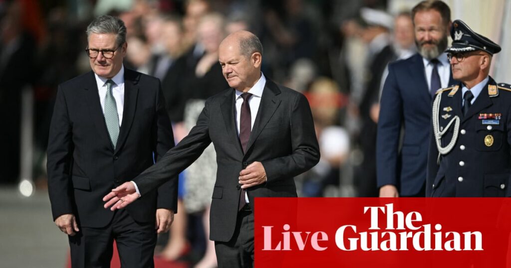 Starmer meets Scholz with Germans keen on youth mobility deal – UK politics live