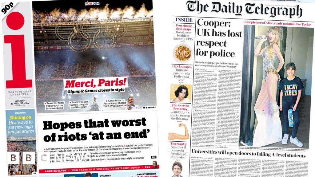 The Papers: 'Merci, Paris!' and 'UK has lost respect for police'