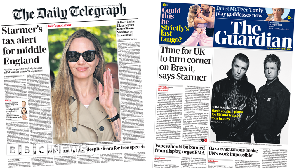 The Papers: 'Starmer's tax alert' and Oasis 'wait is over'