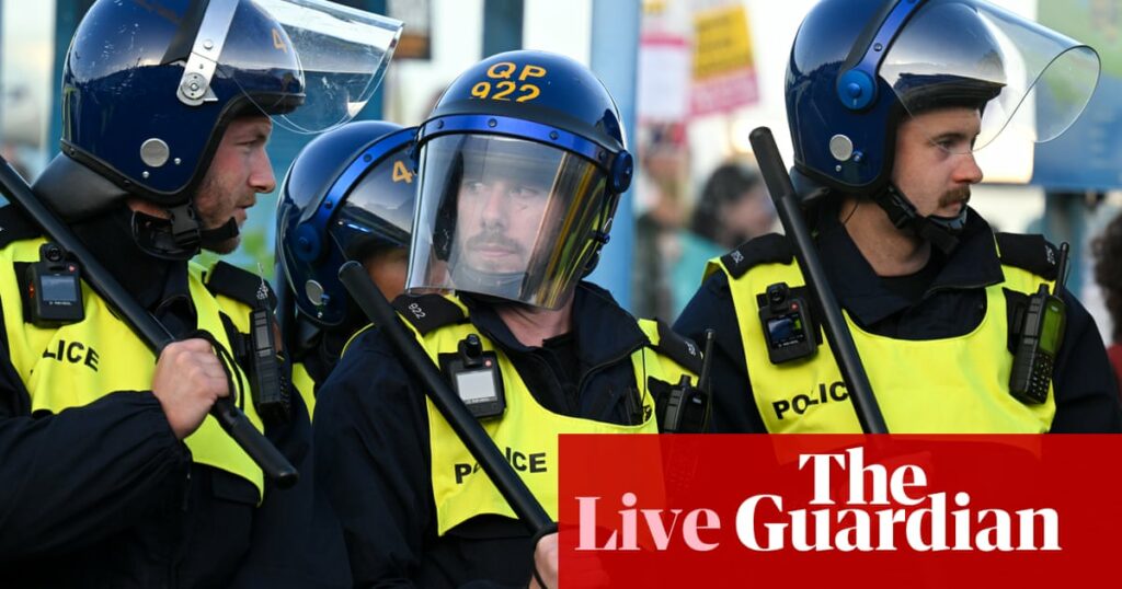 UK riots live: rioters jailed over Merseyside disorder as police brace for more far-right unrest