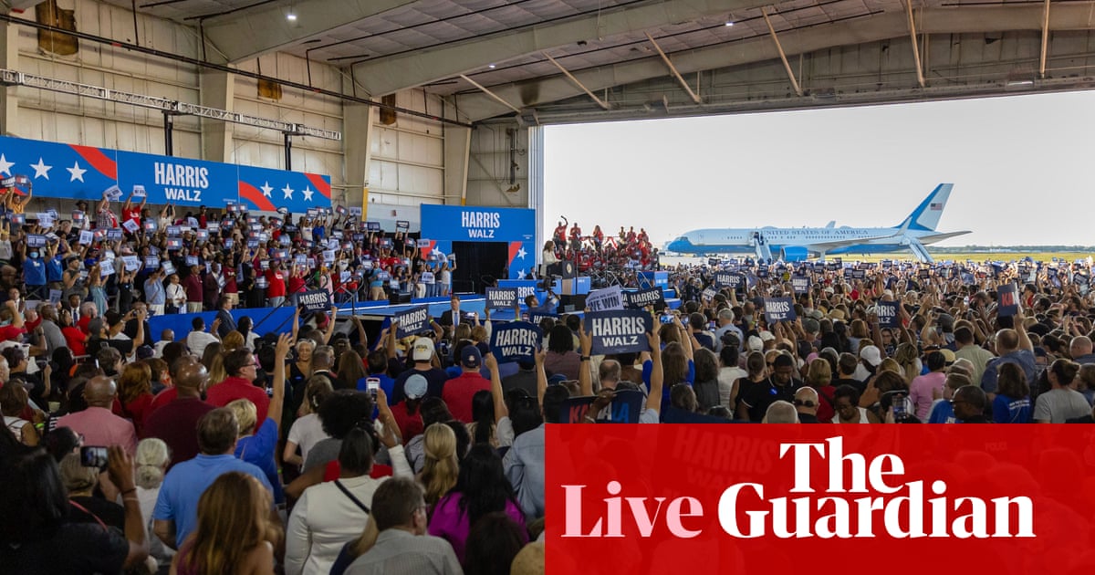 US election live: Harris more trusted than Trump on economy, says poll; Musk to interview Trump