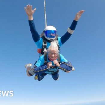 Watch: 102-year-old woman becomes Britain's oldest skydiver