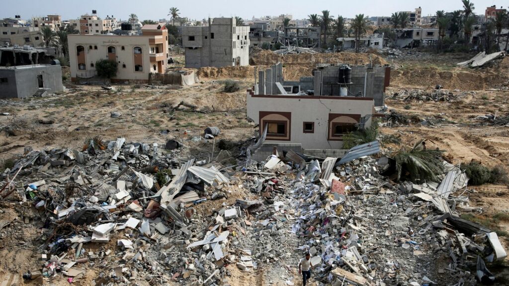 Gaza has been largely destroyed. Pic: Reuters