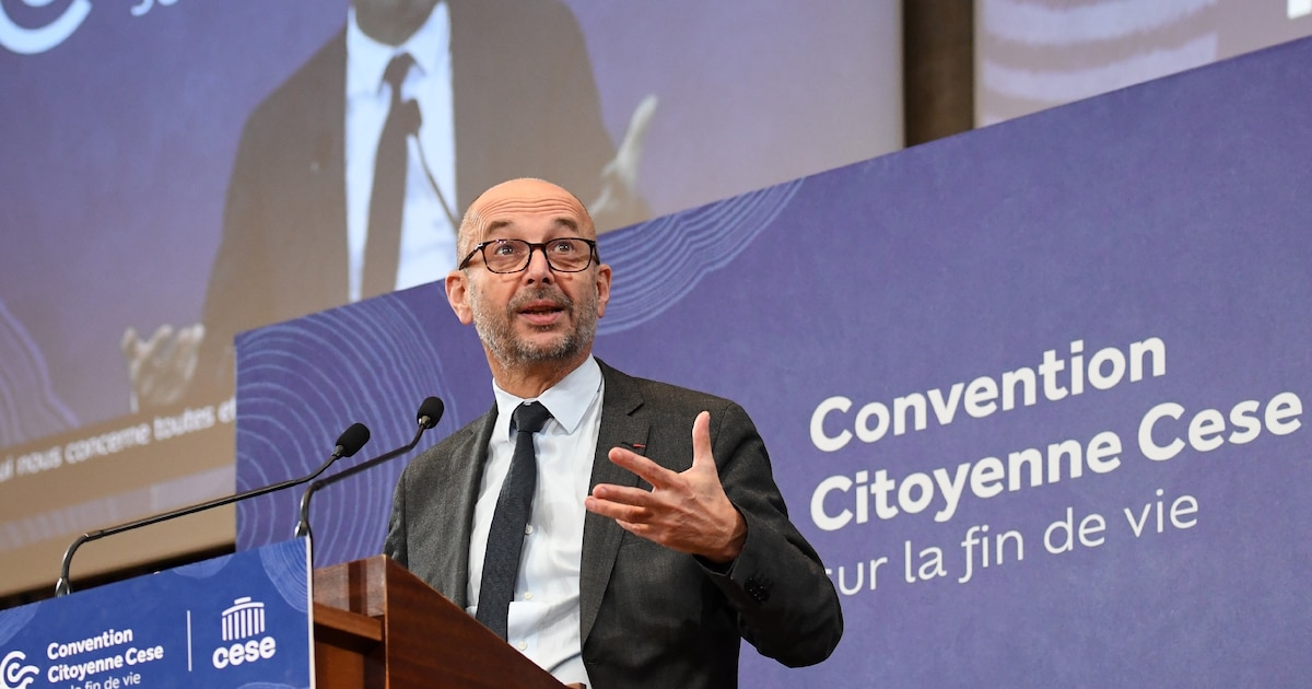 Thierry Beaudet, président du Conseil économique, social et environnemental, lors de l'ouverture de la convention citoyenne sur la fin de vie, à Paris, le 9 décembre 2022