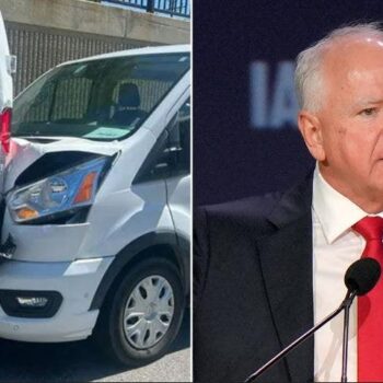 Walz’s motorcade involved in a crash on the way to a campaign stop, with a 'few minor injuries'