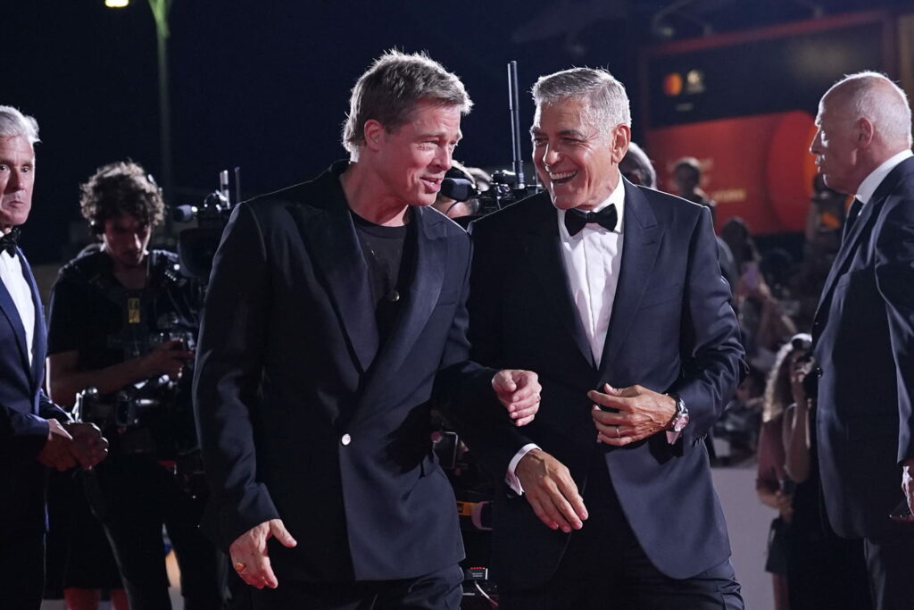 Mostra de Venise : complices, George Clooney et Brad Pitt font le show